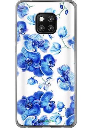 Чехол на huawei mate 20 pro голубые орхидеи "4406u-1567-10746"