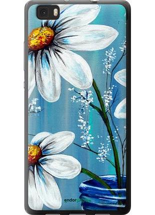Чехол на huawei ascend p8 lite красивые арт-ромашки "4031u-126-10746"