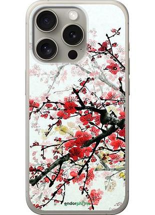 Чехол на iphone 15 pro цветущий куст "831u-3096-10746"