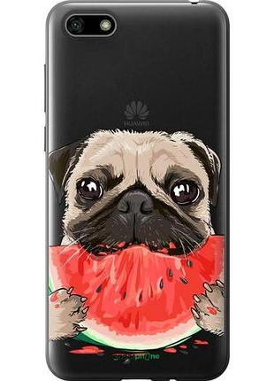 Чехол на huawei y5 2018 мопс и арбуз "4665u-1500-10746"