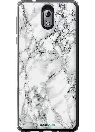 Чехол на nokia 3.1 мрамор белый "4480u-1530-10746"