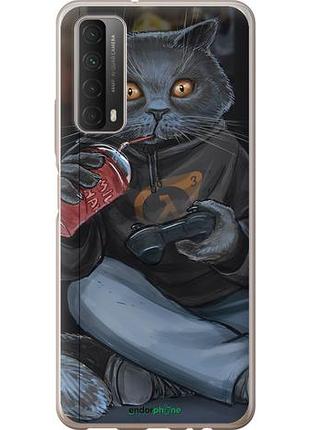Чехол на huawei p smart 2021 gamer cat "4140u-2100-10746"