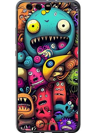 Чехол на huawei p10 plus cмешные монстры "5549u-963-10746"