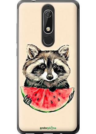 Чехол на nokia 5.1 енотик с арбузом "4605u-1529-10746"