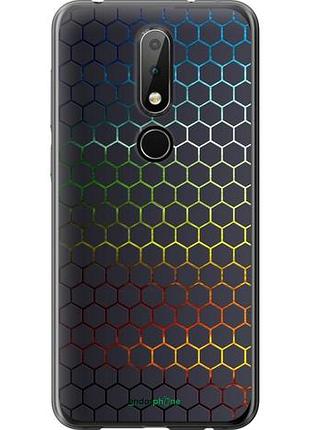 Чехол на nokia 6.1 plus переливающиеся соты "498u-1539-10746"