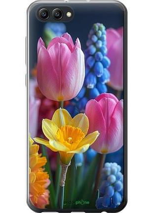 Чехол на huawei honor v10 / view 10 весенние цветы "6058u-1579-10746"