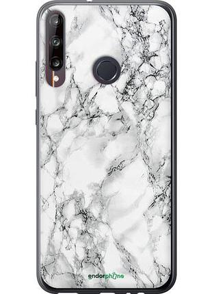 Чехол на huawei p40 lite e мрамор белый "4480u-1875-10746"