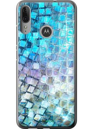 Чехол на motorola moto e6 plus переливающаяся чешуя "227u-1780-10746"
