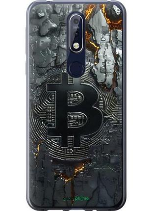 Чехол на nokia 7.1 раскаленный биткойн "6091u-1593-10746"