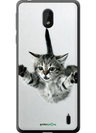 Чехол на nokia 1 plus летящий котёнок "2322u-1677-10746"
