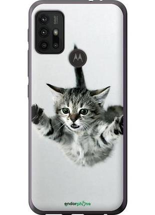 Чехол на motorola moto g10 летящий котёнок "2322u-2319-10746"