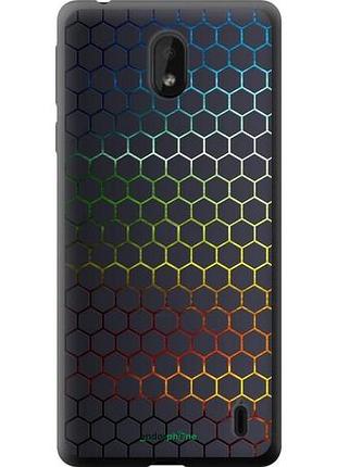 Чехол на nokia 1 plus переливающиеся соты "498u-1677-10746"