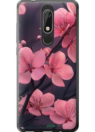 Чохол на nokia 5.1 пурпурова сакура "6075u-1529-10746"