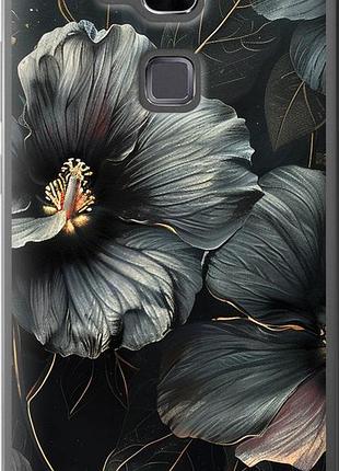 Чехол на huawei ascend mate 7 черные цветы "6031u-140-10746"