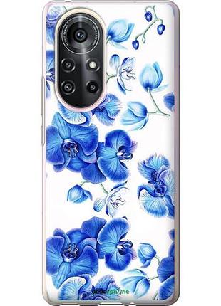 Чехол на huawei nova 8 pro голубые орхидеи "4406u-2246-10746"