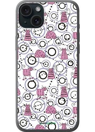 Чехол на iphone 15 plus смешные коты "907u-3097-10746"
