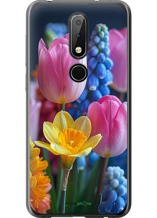 Чехол на nokia 6.1 plus весенние цветы "6058u-1539-10746"
