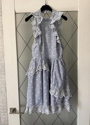 Сукня з прошвою жіноча h&m xs s