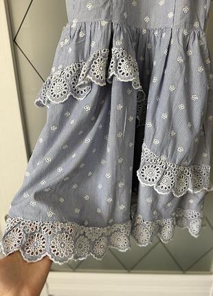 Сукня з прошвою жіноча h&m xs s 2
