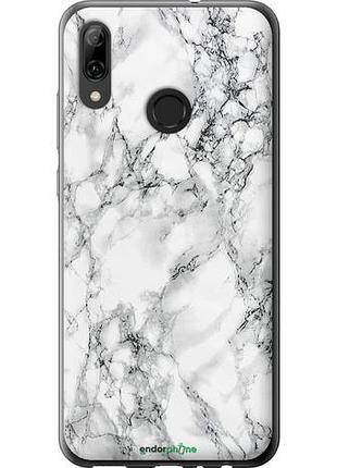 Чехол на huawei p smart 2019 мрамор белый "4480u-1634-10746"