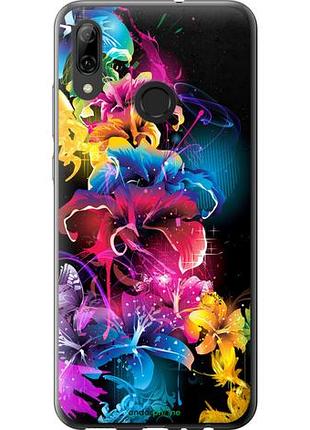 Чехол на huawei p smart 2019 абстрактные цветы "511u-1634-10746"