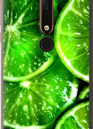 Чехол на nokia 6 2018 зелёные дольки лимона "852u-1386-10746"