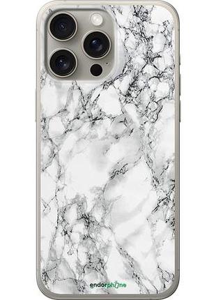Чехол на iphone 15 pro max мрамор белый "4480u-3098-10746"
