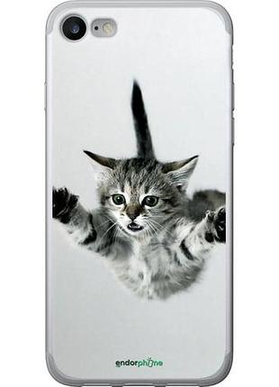 Чехол на iphone se 2022 летящий котёнок "2322u-3737-10746"