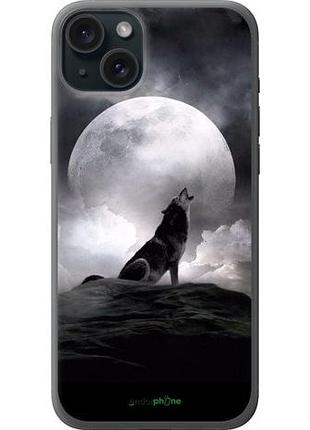 Чехол на iphone 15 plus воющий волк "934u-3097-10746"