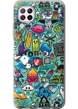 Чехол на huawei p40 lite стикер бомбинг 1 "693u-1887-10746"