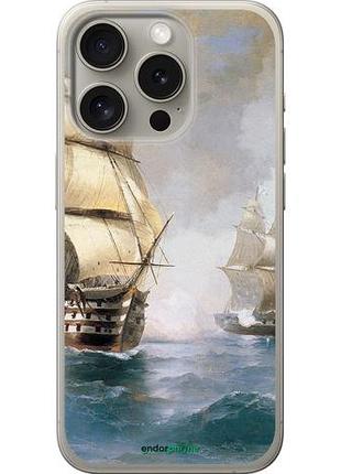 Чехол на iphone 15 pro айвазовский. корабли "160u-3096-10746"