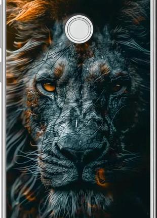 Чехол на huawei p8 lite (2017) лев в сумерках "6154u-777-10746"