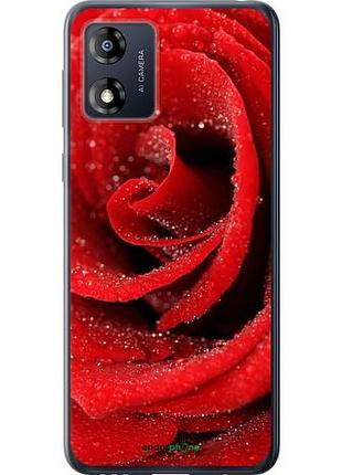 Чехол на motorola moto e13 красная роза "529u-3053-10746"