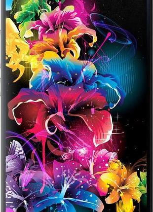 Чехол на huawei honor 6 plus абстрактные цветы "511u-179-10746"