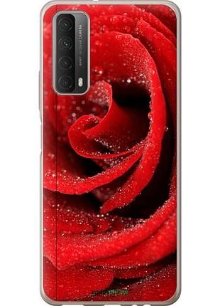 Чехол на huawei p smart 2021 красная роза "529u-2100-10746"