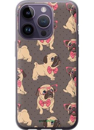 Чехол на iphone 14 pro мопсики 2 "4362u-2646-10746"