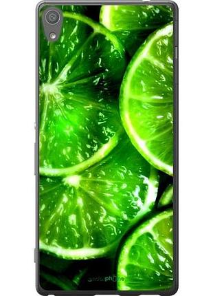 Чехол на sony xperia xa ultra dual f3212 зелёные дольки лимона "852u-391-10746"