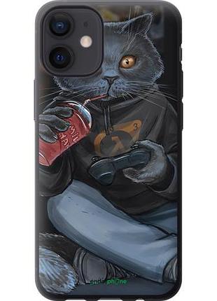 Чехол на iphone 12 mini gamer cat "4140u-2071-10746"