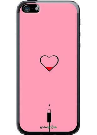Чехол на iphone 5s подзарядка сердца1 "4275u-21-10746"