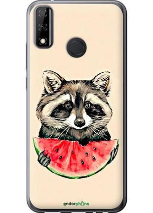 Чехол на huawei p smart 2020 енотик с арбузом "4605u-2060-10746"