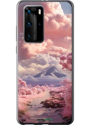 Чохол на huawei p40 pro рожеві хмари "5660u-1839-10746"
