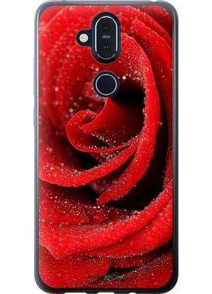 Чехол на nokia 8.1 красная роза "529u-1620-10746"