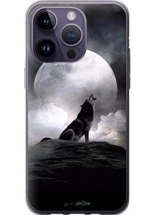 Чехол на iphone 14 pro max воющий волк "934u-2667-10746"