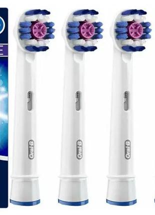 Насадки для зубної щітки oral-b 3d white eb18, 4 шт.