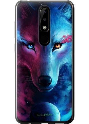 Чехол на nokia 5.1 plus арт-волк "3999u-1543-10746"