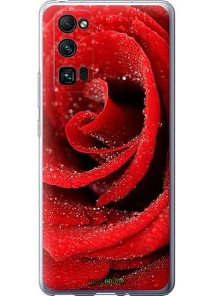 Чехол на huawei honor 30 pro красная роза "529u-1920-10746"