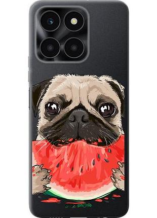 Чехол на huawei honor x6a мопс и арбуз "4665u-3340-10746"