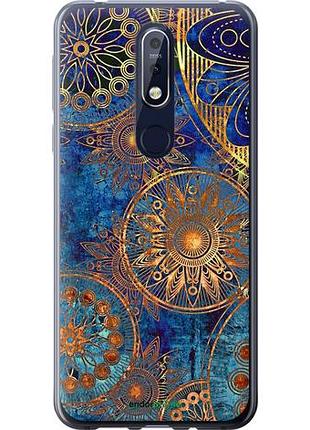 Чехол на nokia 7.1 золотой узор "678u-1593-10746"