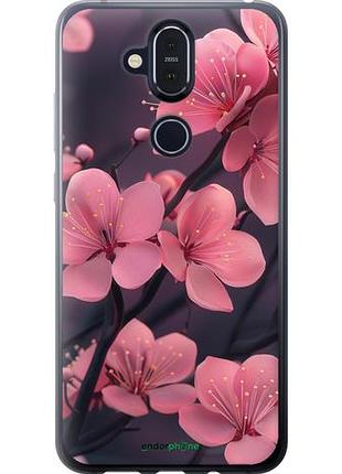 Чохол на nokia 8.1 пурпурова сакура "6075u-1620-10746"