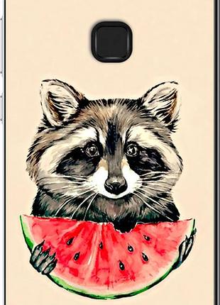 Чехол на huawei p10 lite енотик с арбузом "4605u-896-10746"